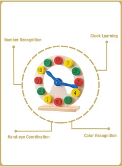 al ostoura toys Wooden Teaching Time Clock Toys Learning Number Tools LW1101  - Image 4