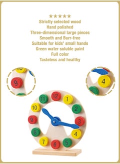 al ostoura toys Wooden Teaching Time Clock Toys Learning Number Tools LW1101  - Image 5