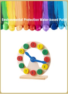 al ostoura toys Wooden Teaching Time Clock Toys Learning Number Tools LW1101  - Image 3
