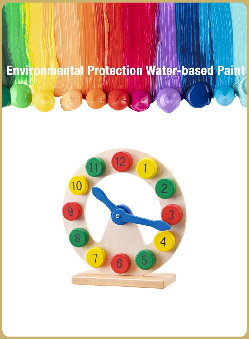al ostoura toys Wooden Teaching Time Clock Toys Learning Number Tools LW1101 - Image 3