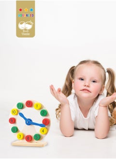 al ostoura toys Wooden Teaching Time Clock Toys Learning Number Tools LW1101  - Image 2
