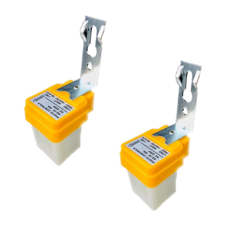 LEYDEN AS10 230 Volt AC 10A Auto Day Night ONOff Switch Photocell LDR Sensor Switch for Street Light Lamps Etc Water Proof Lighting Switch Electrical Switch Pack of 2 - Image 1