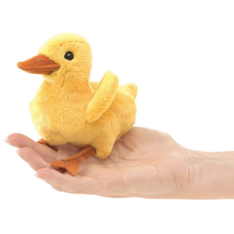 Folkmanis Mini Duckling Finger Puppet Plush Yellow 8 - Image 3