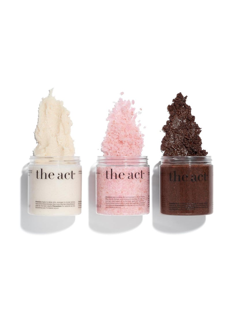 The Act Luxurious Exfoliating Body Scrub Trio - Coconut, Grapefruit, and Coffee & Cocoa - Hydrating, Nourishing, and Detoxifying Set for Radiant Skin, 10.58 oz Each - pzsku/Z219CD68B3358DE1BCBF1Z/45/_/1740057924/0d922388-401c-4bc7-aa3f-4e670dcd1450