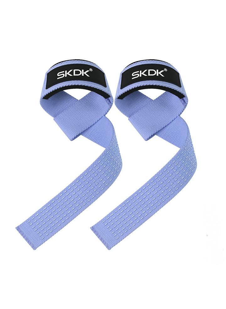SKDK 1 Pair Lifting Straps Deadlift Gym Wrist Straps Weightlifting With Neoprene Cushioned Wrist Padded And Anti-Skid Silicone For Weightlifting Bodybuilding Xfit Strength Training - Image 1