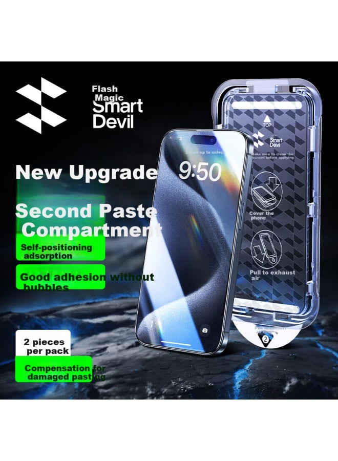 Smartdevil Tempered Glass Screen Protector For Iphone 15 Pro, Full Screen High Definition Anti-explosion Film, Strong Anti-fingerprint, Sensitive Touch, Easy To Apply Dust-free Installation - Image 1