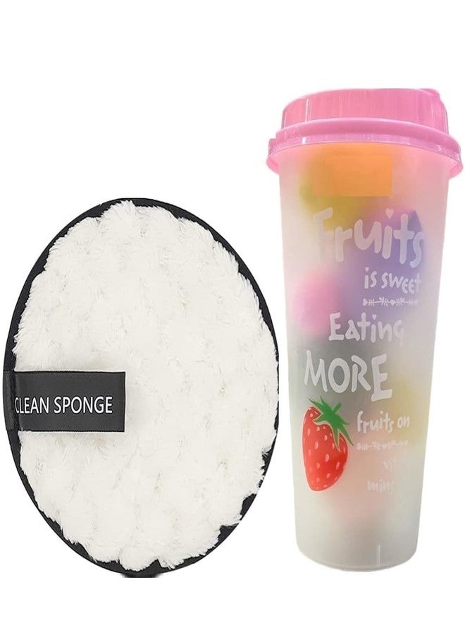 Gonegal Makeup Application with the Coke Makeup Sponge 7-Piece Puff Set in a Jar-4 Large and 3 Small Sponges1pcs Makeup Remover Pads - Image 1