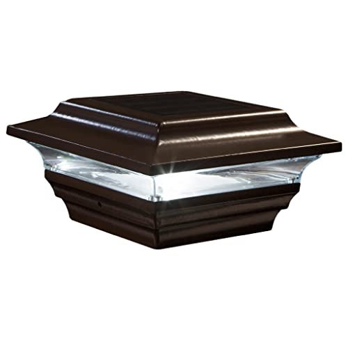Classy Caps SL211R Aluminum Imperial Solar Post Cap, 4" x 4", Bronze - Image 1
