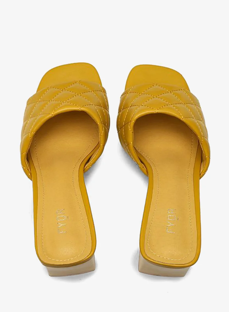 Fyor  Geometric Quilted Mule CMJ 11 for Women | Best Price UAE