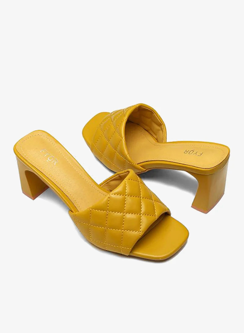 Fyor  Geometric Quilted Mule CMJ 11 for Women | Best Price UAE