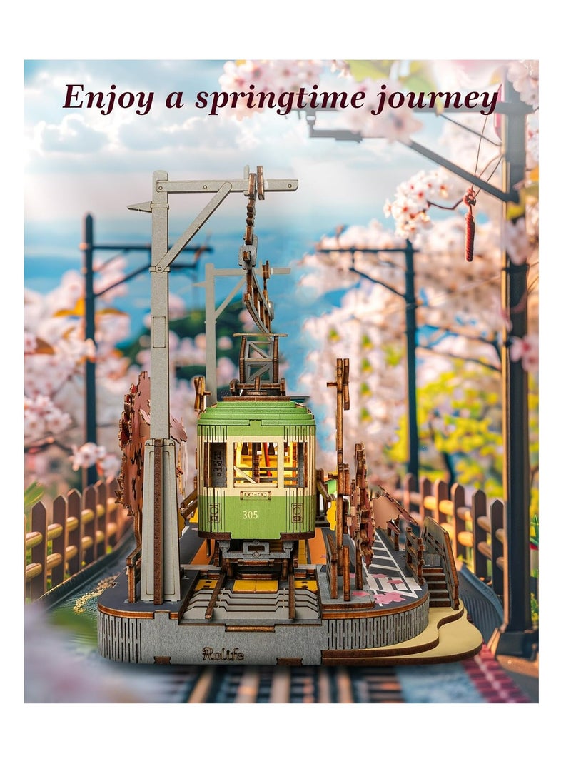 Robotime Rolife Sakura Journey 3D Wooden Puzzle TGS02 Decorative DIY Crafts/Birthday Gifts/Home Decor For Girls&Boys Teens&Adults - Image 5