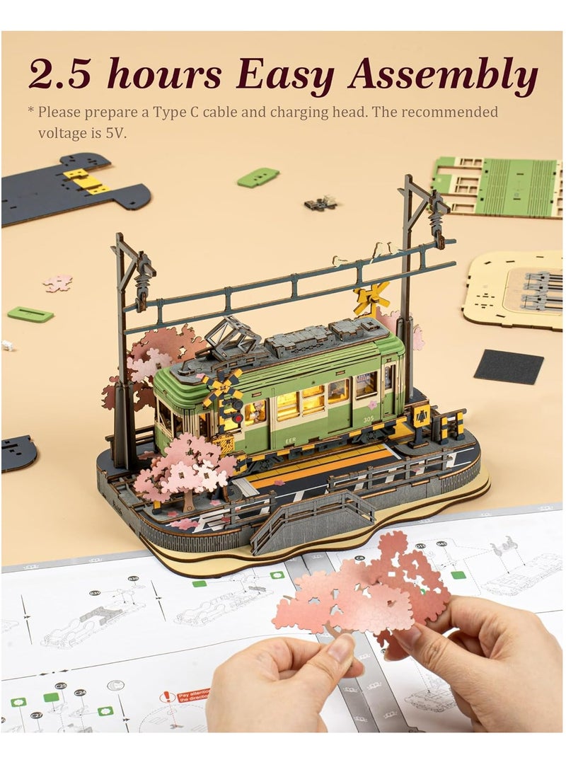 Robotime Rolife Sakura Journey 3D Wooden Puzzle TGS02 Decorative DIY Crafts/Birthday Gifts/Home Decor For Girls&Boys Teens&Adults - Image 4