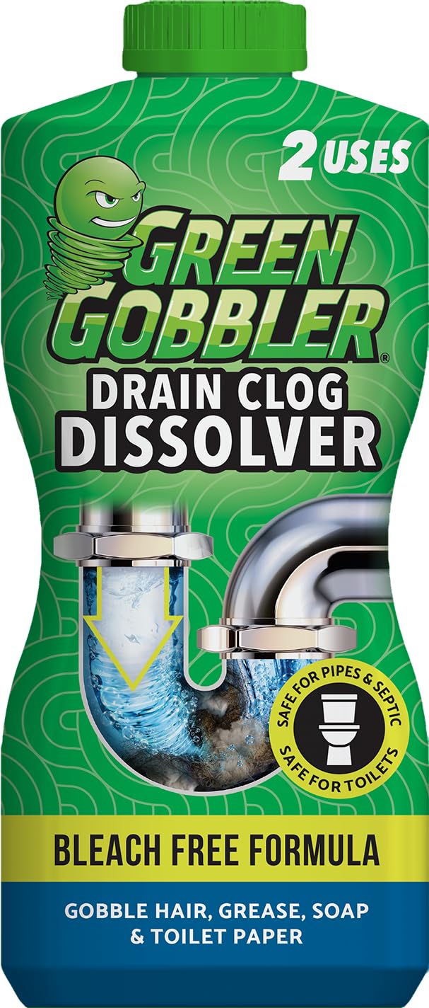 Green Gobbler Drain Clog Dissolver, Drain Opener-Cleaner ,Toilet Clog Remover, 31 oz - Image 1