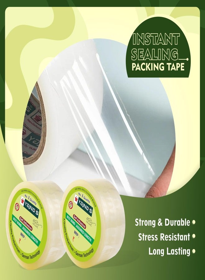 YAJNAS 72mm/ 3 Inch x 50 Meters, Pack of 1, BOPP Packaging Clear Tape (Transparent) cello Tape Rolls | E-commerce Packaging for Home, Office & Box - Image 4
