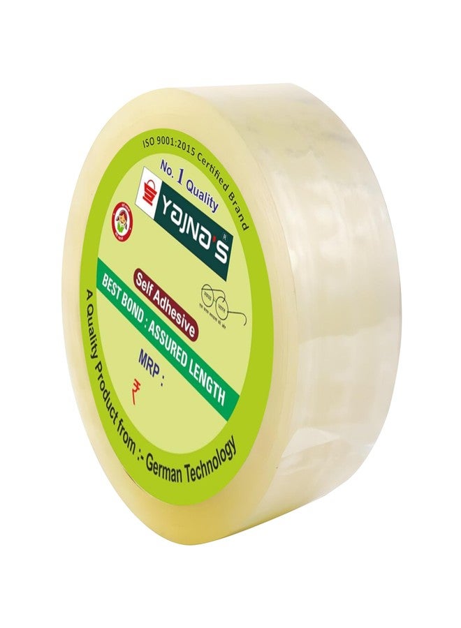 YAJNAS 72mm/ 3 Inch x 50 Meters, Pack of 1, BOPP Packaging Clear Tape (Transparent) cello Tape Rolls | E-commerce Packaging for Home, Office & Box - Image 1