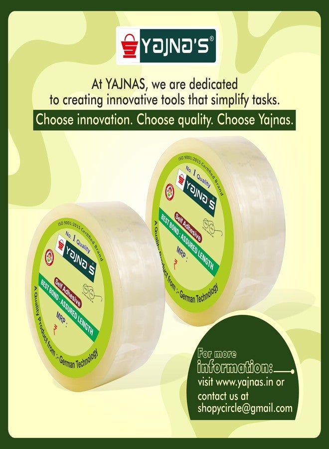 YAJNAS 72mm/ 3 Inch x 50 Meters, Pack of 1, BOPP Packaging Clear Tape (Transparent) cello Tape Rolls | E-commerce Packaging for Home, Office & Box - Image 5