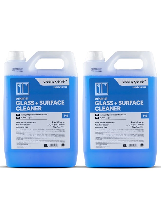 cleany genie Original Premium Glass Cleaner Surface Cleaner Liquid Window Cleaner 2x5L  - Image 2