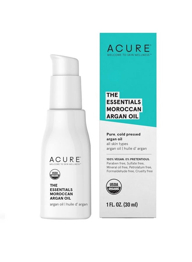 Acure The Essentials Moroccan Argan Oil - Rich in Vitamin E and Essential Fatty Acids - Hydrating & Soothing Multi-Purpose Oil For All Skin & Hair Type - All Natural Pure & Cold Pressed - 1 Fl Oz - Image 1