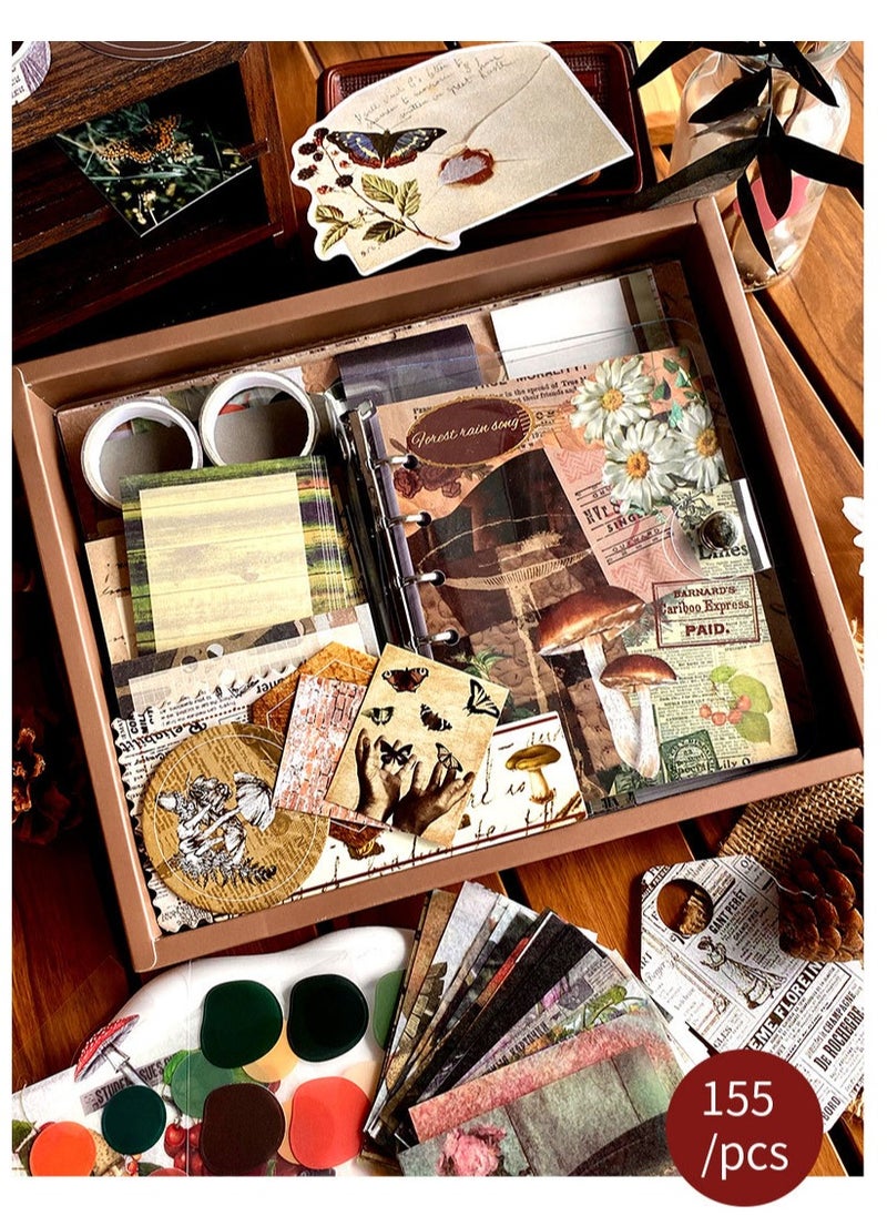 SISGL Aesthetic Scrapbook Kit Scrapbooking Supplies Junk Journal With A6 Grid Notebook Bullet Journals Diy Gift Journaling For Teen Girl Kid Women  - Image 1