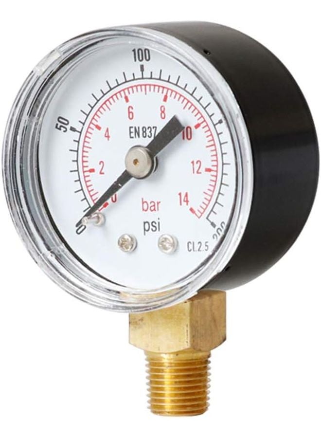 High Accuracy 0 200 PSI Pressure Gauge Brass Stainless Alloy For Water And Oil - Image 3
