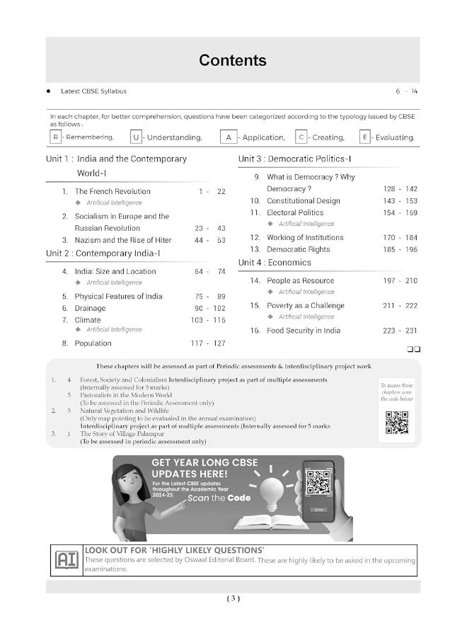 Oswaal CBSE Question Bank Class 9 Social Science, Chapterwise and Topicwise Solved Papers For 2025 Exams