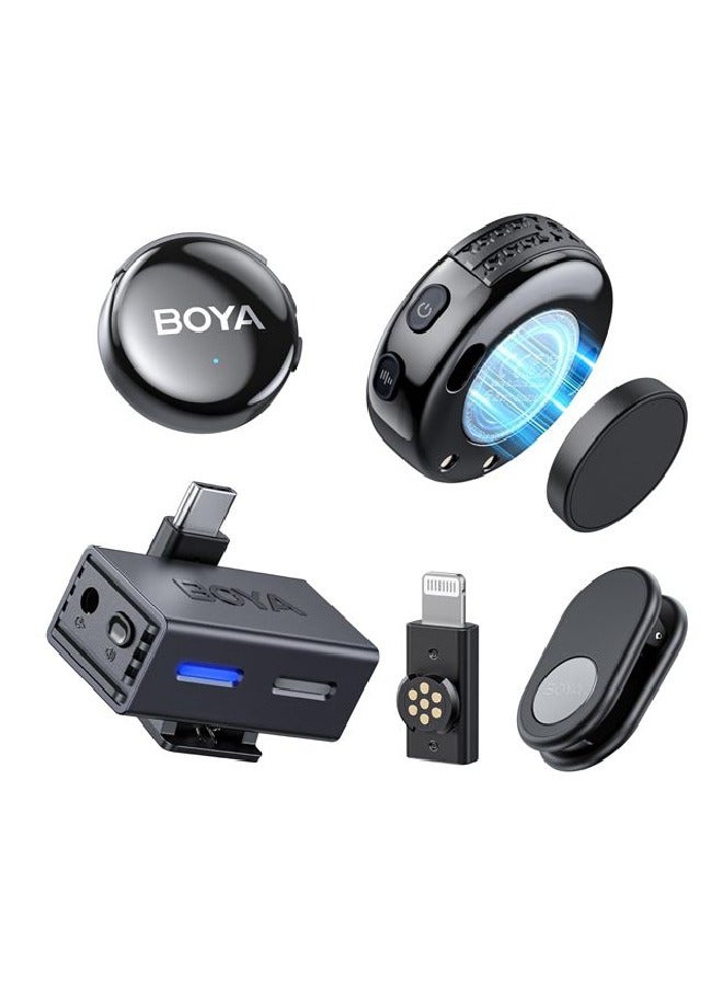 BOYA BOYALINK 3-03 Button-Sized 2.4Ghz Wireless Microphone System for USB-C, Lightning & 3.5mm Devices  - Image 2