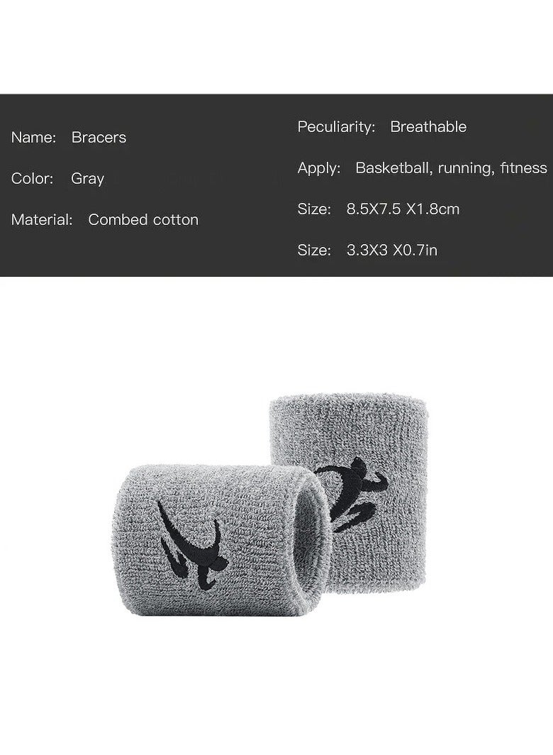 Goolsky 2pcs Sweat Absorbent Wrist Guards for Up to 70kg Fit, Embroidered Wristbands for American Football, Men and Women - Image 4