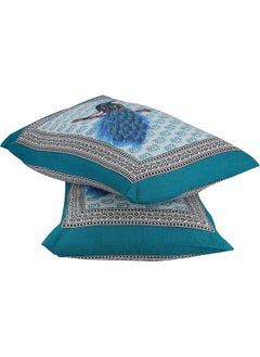 Urban Magic Urban Magic 104 TC Cotton Double Rajasthani Printed Bedsheet (Pack of 1 bedsheet with two pillow covers, Green)  - Image 3