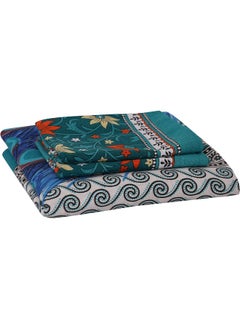 Urban Magic Urban Magic 104 TC Cotton Double Rajasthani Printed Bedsheet (Pack of 1 bedsheet with two pillow covers, Green)  - Image 2
