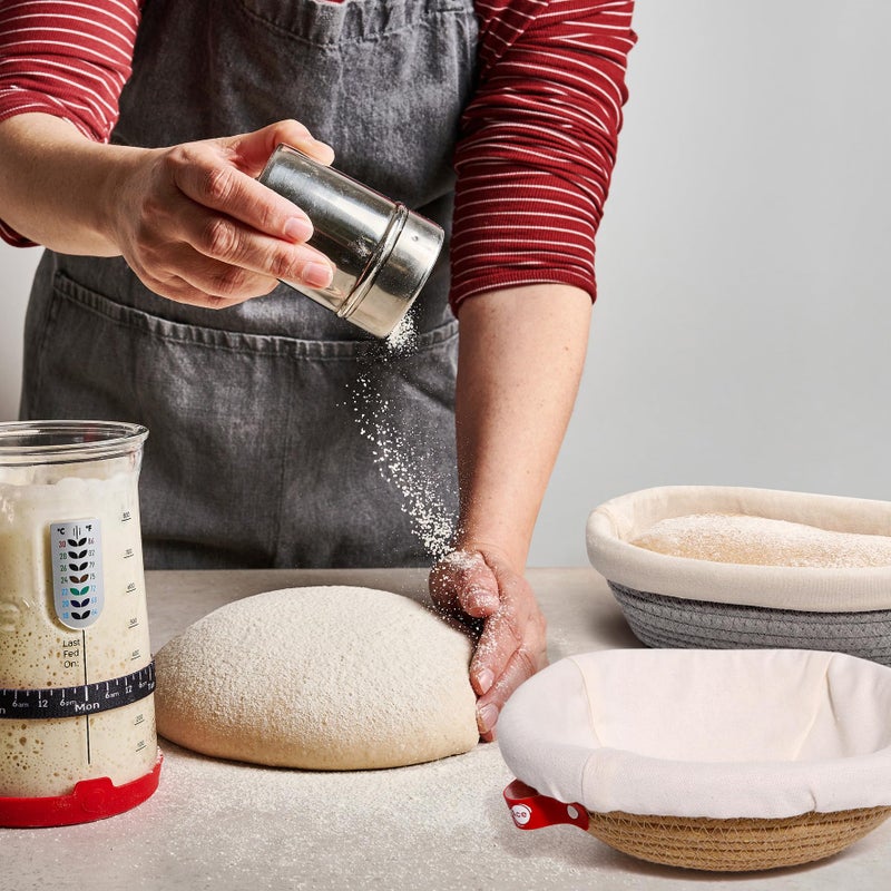 Kneadace Cotton Rope Banneton Bread Proofing Basket Set  Oval & Round Bread Baskets With Liners & Covers For Artisan Bread Baking  Sourdough Bread Baking Supplies - Image 5