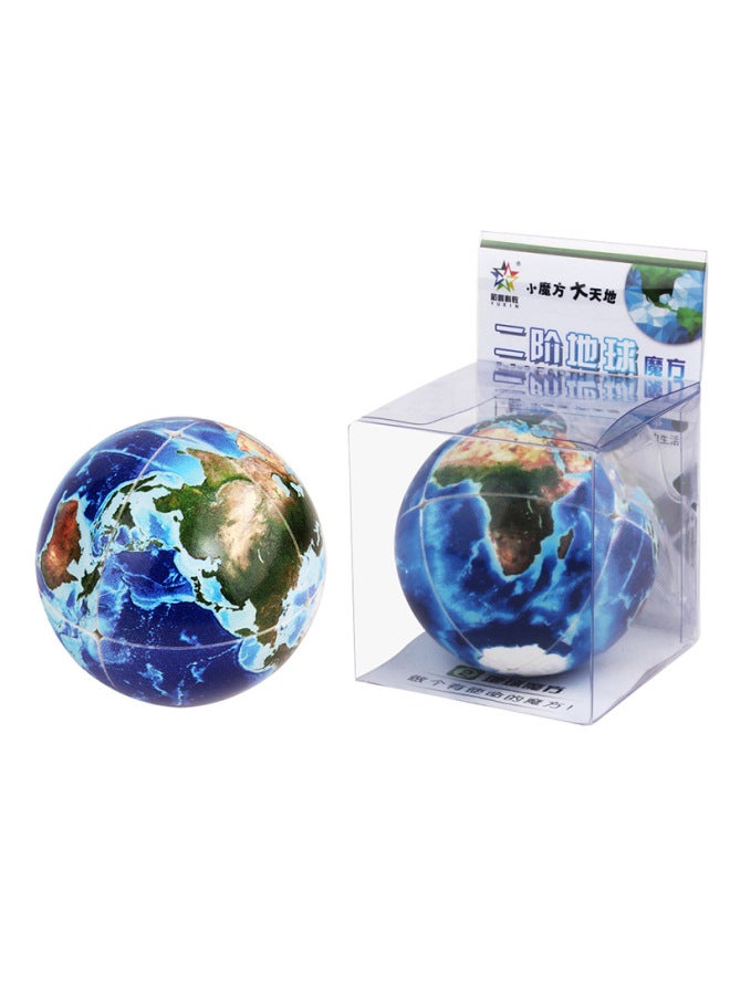 Yuxin Science And Education Second-order Earth Rubik's Cube Strange Decompression Toy 3D Arc UV Special-shaped Rubik's Cube Outlet-Color:Earth Second Order (1612)UV Edition  - Image 1