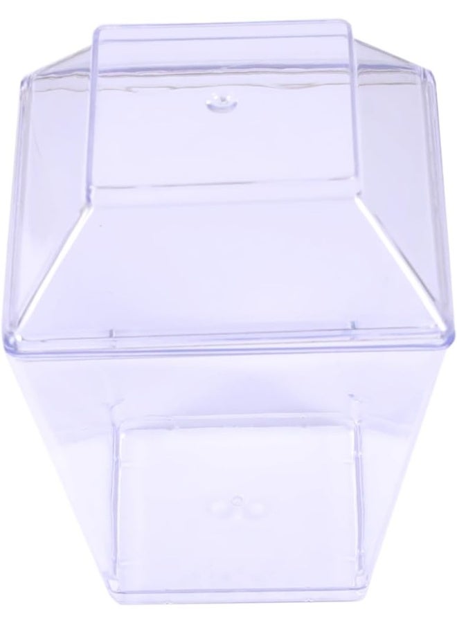 HOME CHOICE 20-Pieces, Disposable Square Cup with Lid and Spoon - Image 4