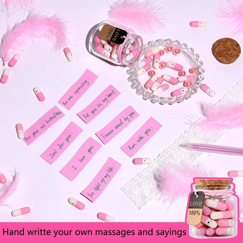 Tintnut هدايا عيد الحب للصديق، الصديقة - رسائل كبسولة في زجاجة رسالة حب نصف ملونة 30 قطعة هدايا للعلاقات عن بُعد هدية عيد ميلاد للصديقات - Image 5