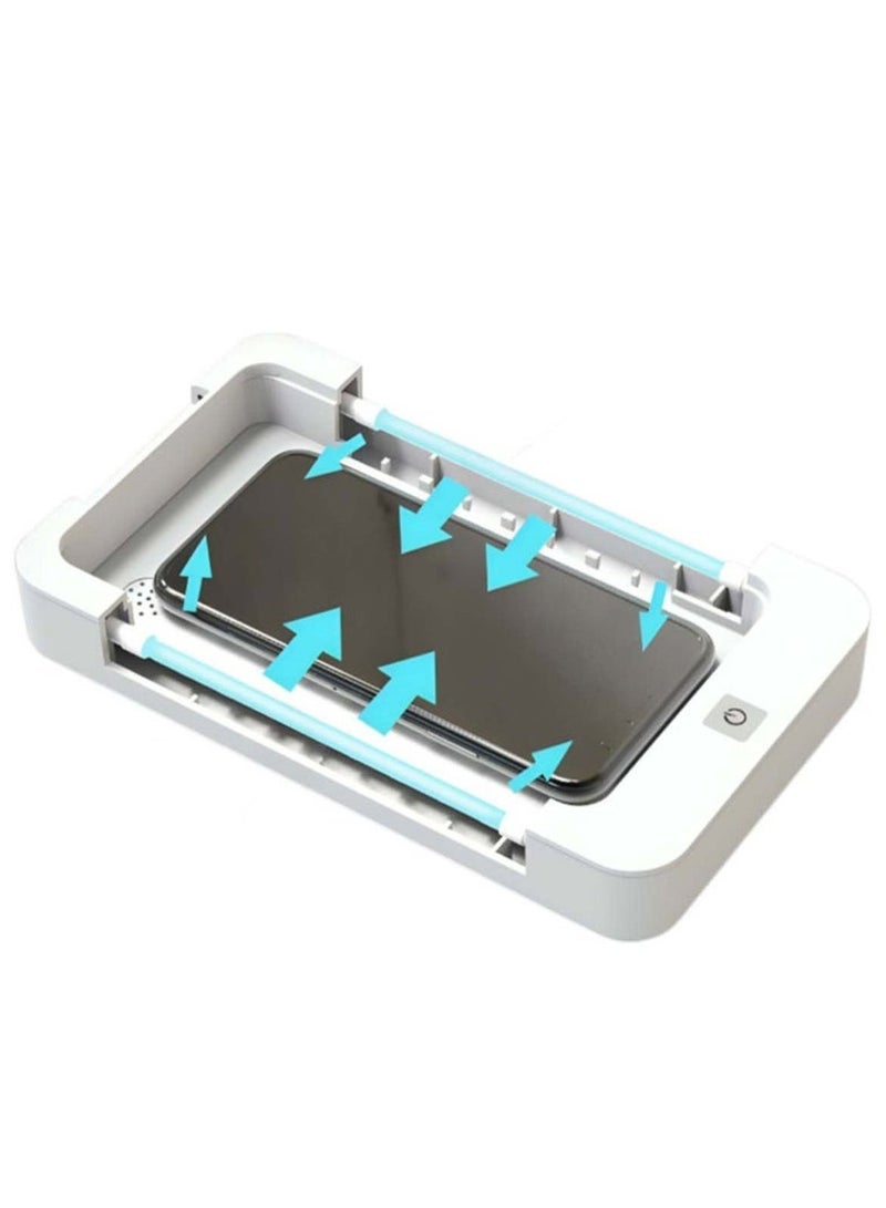sterilizer UV-C Phone Sanitizer Box Portable – 360° UV Sterilization Case, One-Touch Operation, Kills 99.9% Bacteria & Viruses, For Phones up to 7″, Earbuds & Accessories - Image 4