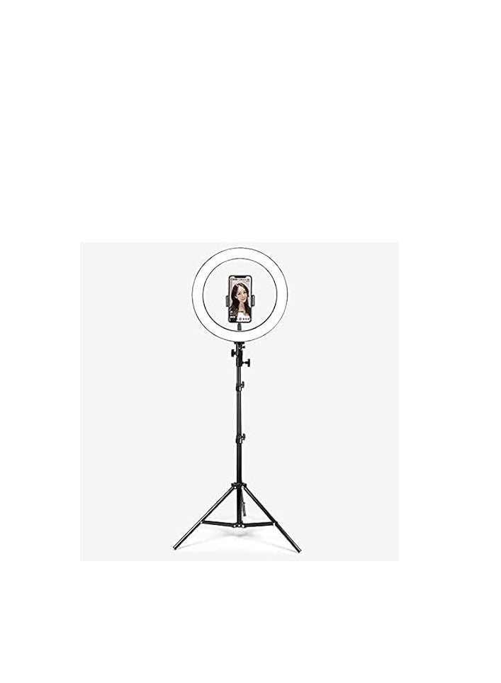 Ring Light 26cm with Stand 2m, Mobile Holder & White LED Light – Ideal for Photography & Video Recording - Image 1