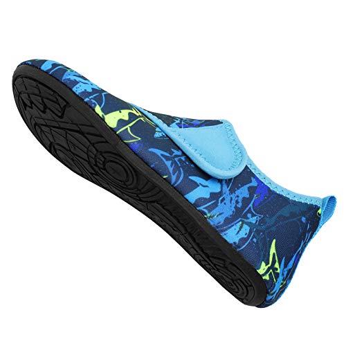 Scurtain Kids Boys Girls Toddler Water Shoes Barefoot Quick Dry Aqua Socks for Kids Boys Girls Baby Toddler Navy/Whale 1-2 Little Kid - Image 3