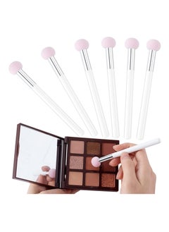 6pcs Sponge Makeup Applicator With Handle, Sponge Eyeshadow Applicators Makeup, Eyeshadow Sponge Brush, Cotton Eye Makeup Eyeshadow Brushes for Women Girls 4.5 inch Long Washable