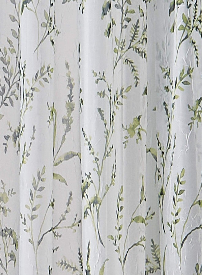 CHF Santa Barbara Voile Rod Pocket Window Curtain Single Panel, 84-inch, Green - Image 4