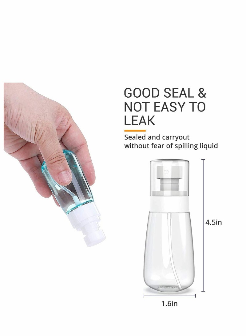Excefore Spray Bottle, Spritzer Bottle Clear Fine Mist Sprayer Refillable and Reusable Plastic Bottles Empty Travel Professional Suitable for Hair Cleaning Essential Oils Perfume Remover, 2 Pack - Image 4