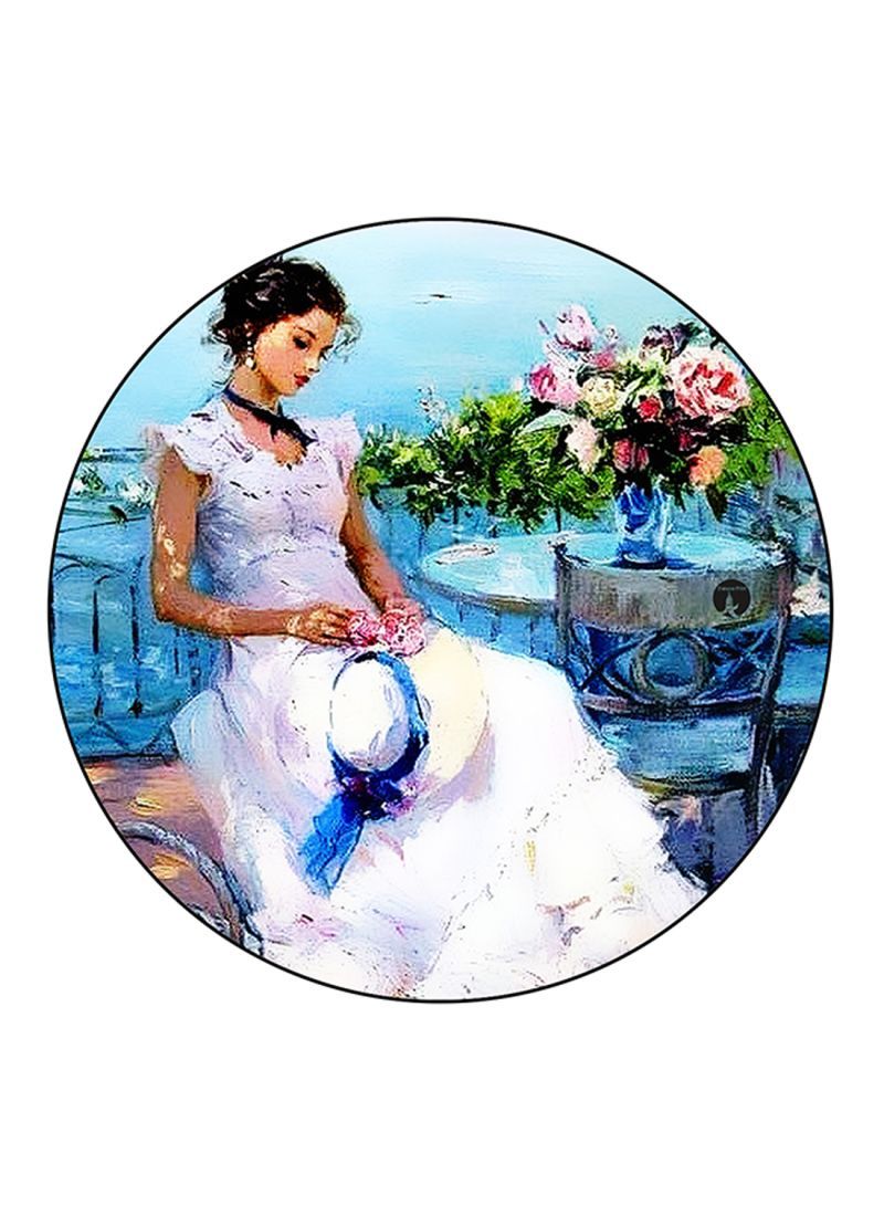 RKN Vintage Art Printed Round Pin Badge Multicolour - Image 2