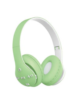 ST93 Wireless Bluetooth Headphones Adjustable Foldable,ABS Bluetooth Compatible 5.1 Macaron Headsets,Support TF Card for Sports Green
