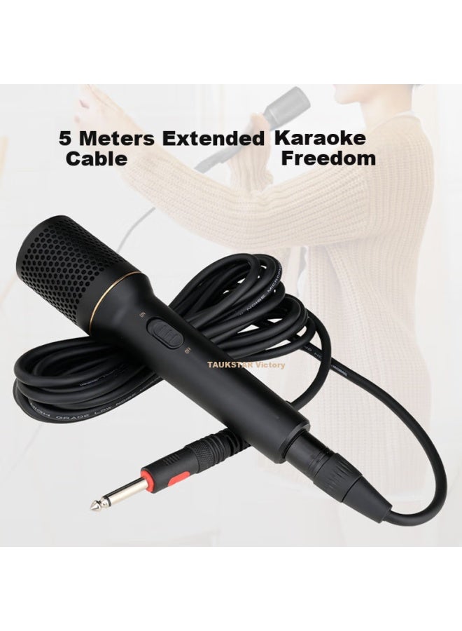 Takstar Dm 103 Wired Dynamic Microphone, Professional Performance Singing Microphone, Home Ktv Live Singing Stage Recording Conference Host Microphone, Black - Image 5