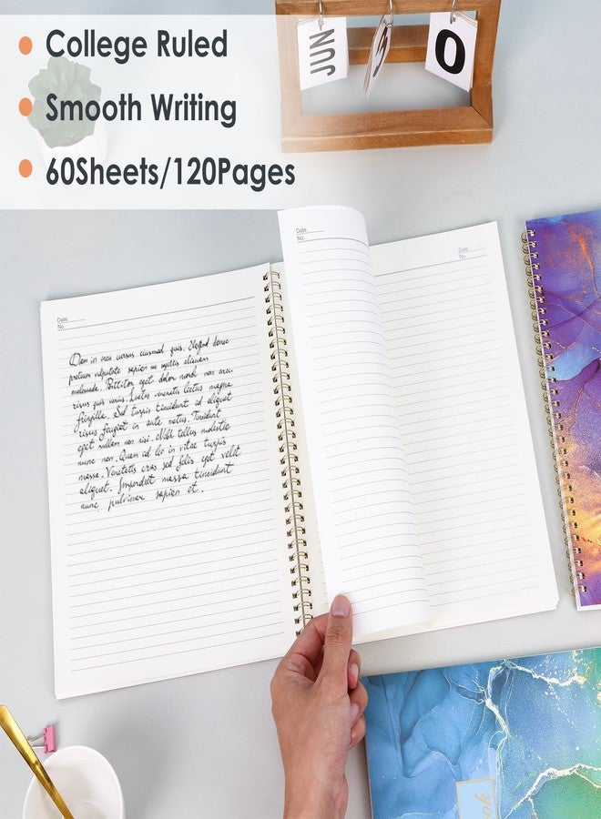 LABUK 3 Pack Spiral Notebook College Ruled Notebook, Aesthetic Journaling Notebooks for Work School Office Home, 3 x 120 Pages, 8.5 x 11 Inches Notebooks for Valentine Gifts - Image 5