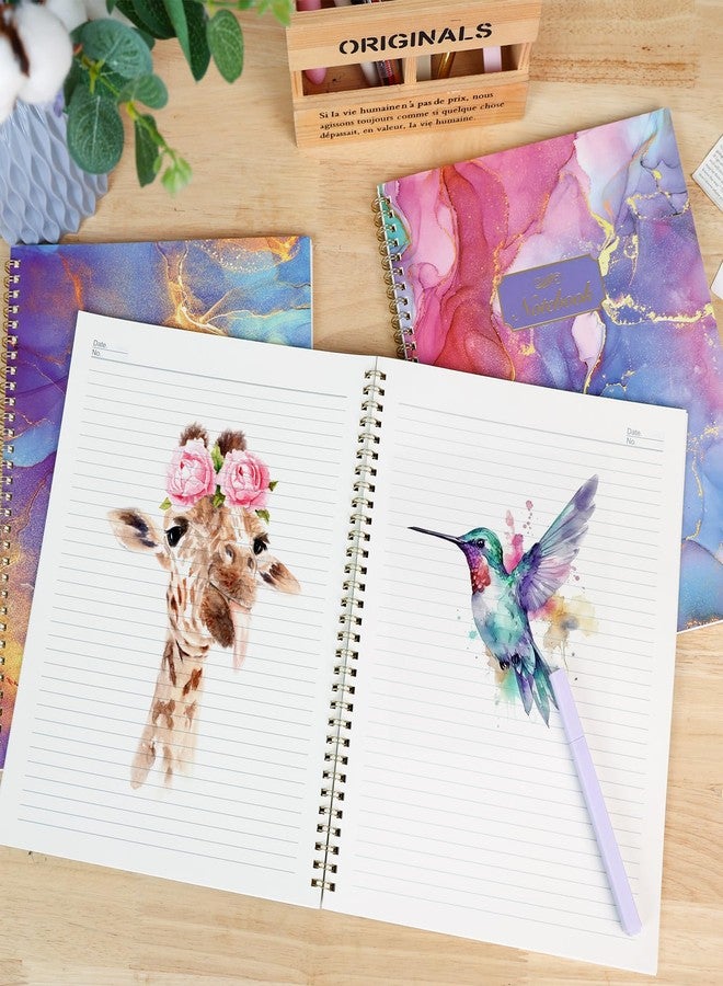 LABUK 3 Pack Spiral Notebook College Ruled Notebook, Aesthetic Journaling Notebooks for Work School Office Home, 3 x 120 Pages, 8.5 x 11 Inches Notebooks for Valentine Gifts - Image 4