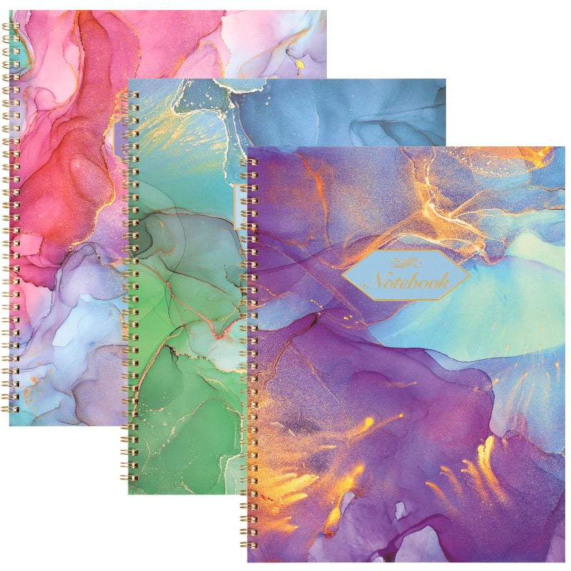 LABUK 3 Pack Spiral Notebook College Ruled Notebook, Aesthetic Journaling Notebooks for Work School Office Home, 3 x 120 Pages, 8.5 x 11 Inches Notebooks for Valentine Gifts - Image 1