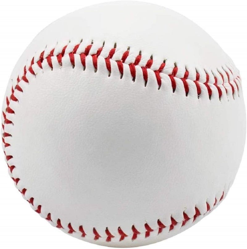 Tebery 12 Pack Standard Size Adult Baseballs Unmarked & Leather Covered Training Ball - Image 2