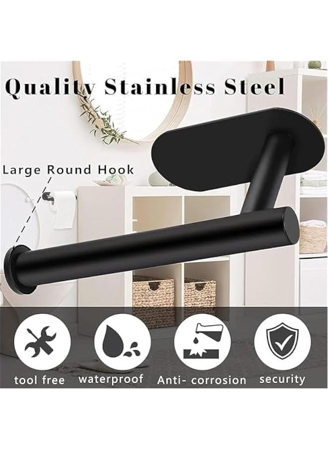 HOOKOR 2 Pack Toilet Paper Holder, Self Adhesive Toilet Roll Paper Holder No Drilling Stainless Steel, SUS 304 Stainless Steel，Wall Mount Toilet Paper Holders for Bathroom, Kitchen, Washroom  - Image 4