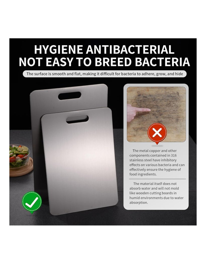 general titanium cutting board-2025 New Upgrade Pure Titanium Cutting Boards for Kitchen Double Sided Cutting Boards Non Toxic,Hygiene Durable Dishwasher Safe Chopping Board - Image 2
