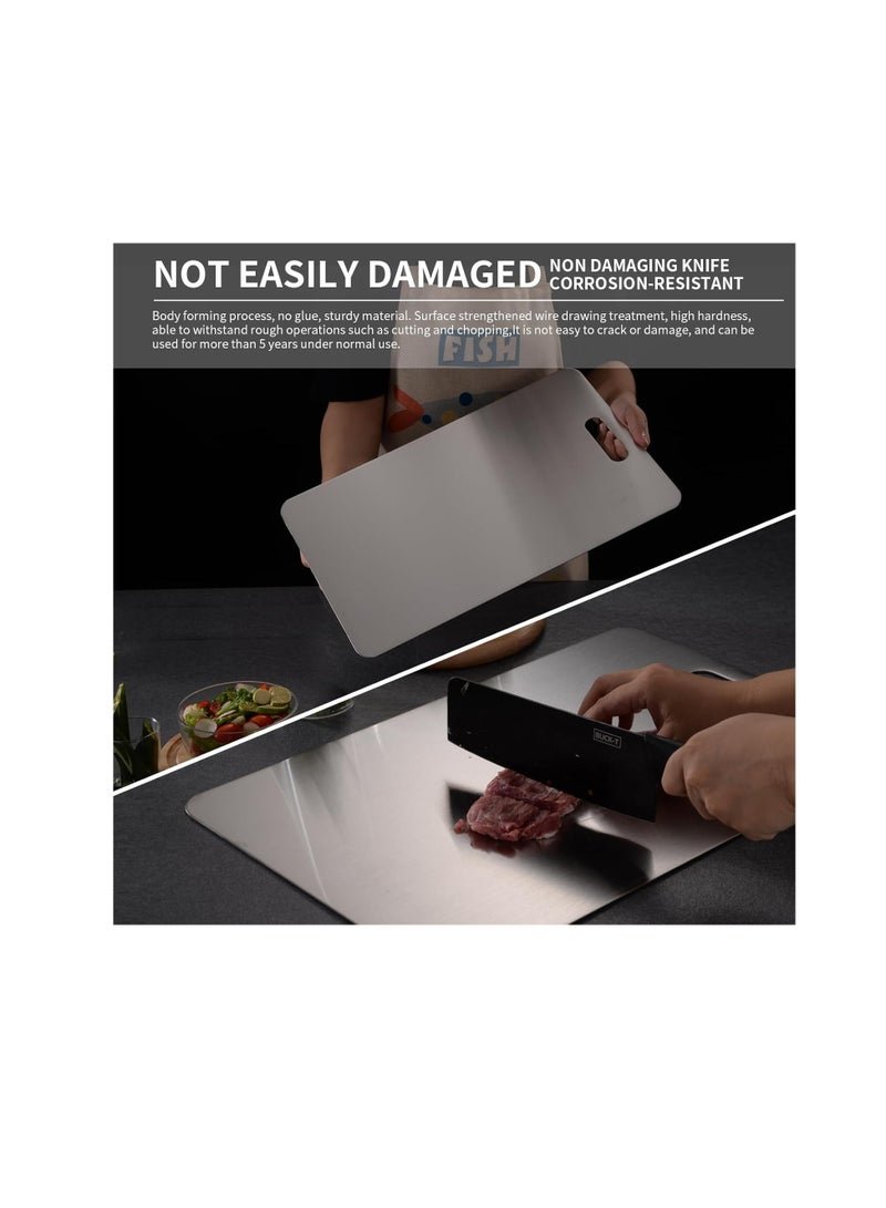 general titanium cutting board-2025 New Upgrade Pure Titanium Cutting Boards for Kitchen Double Sided Cutting Boards Non Toxic,Hygiene Durable Dishwasher Safe Chopping Board - Image 5