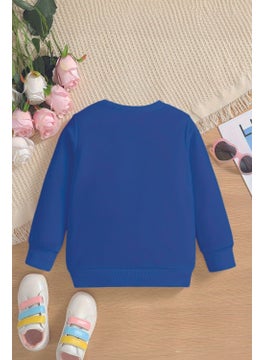 Myada New Season Leader Written Crown Filamingo Printed Oversize Hooded Kids Sweatshirt 13599  - Image 3